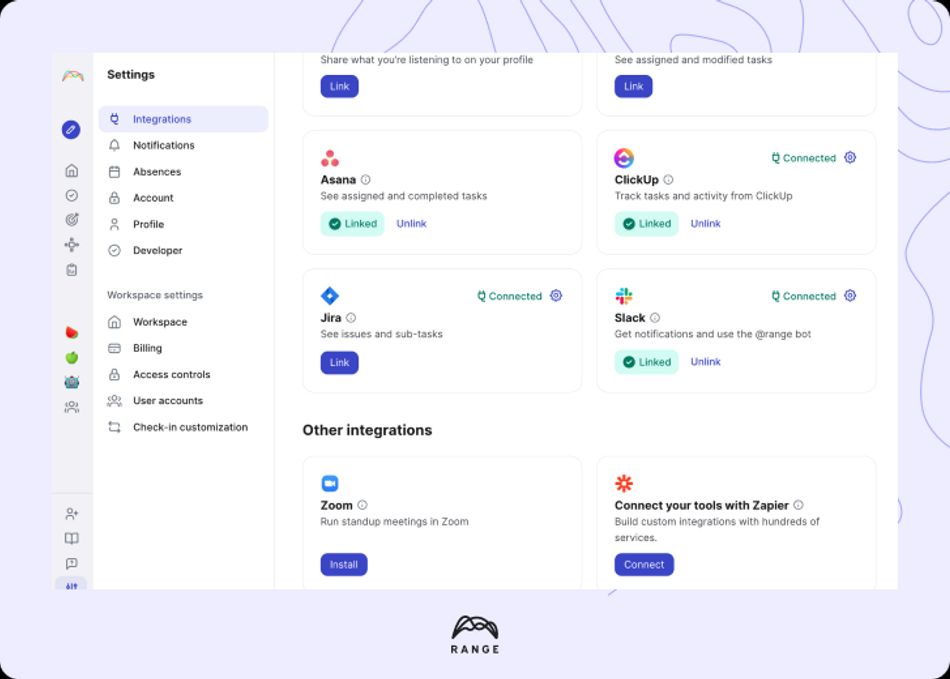 Jira integrations page