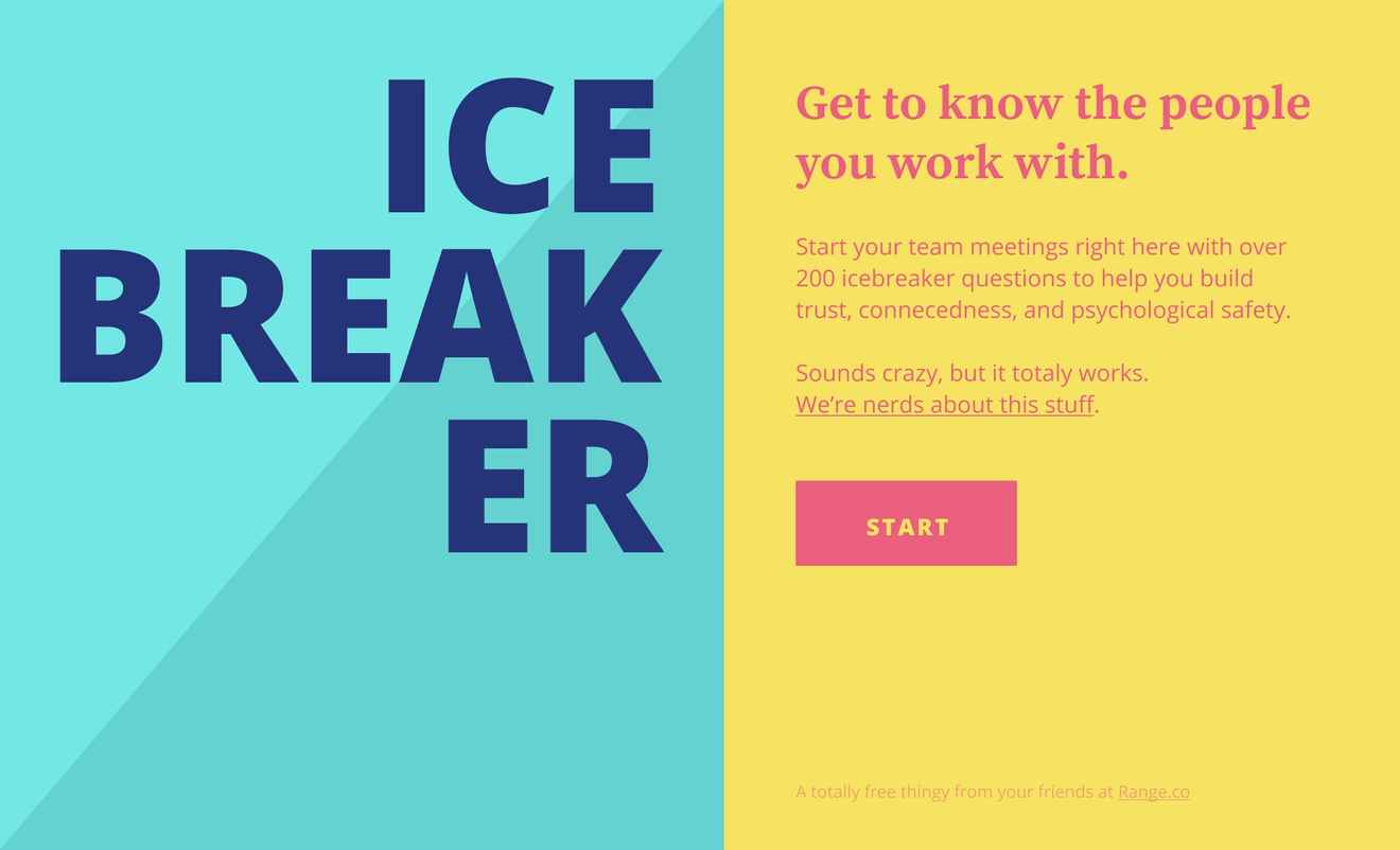 Range Icebreaker summary card