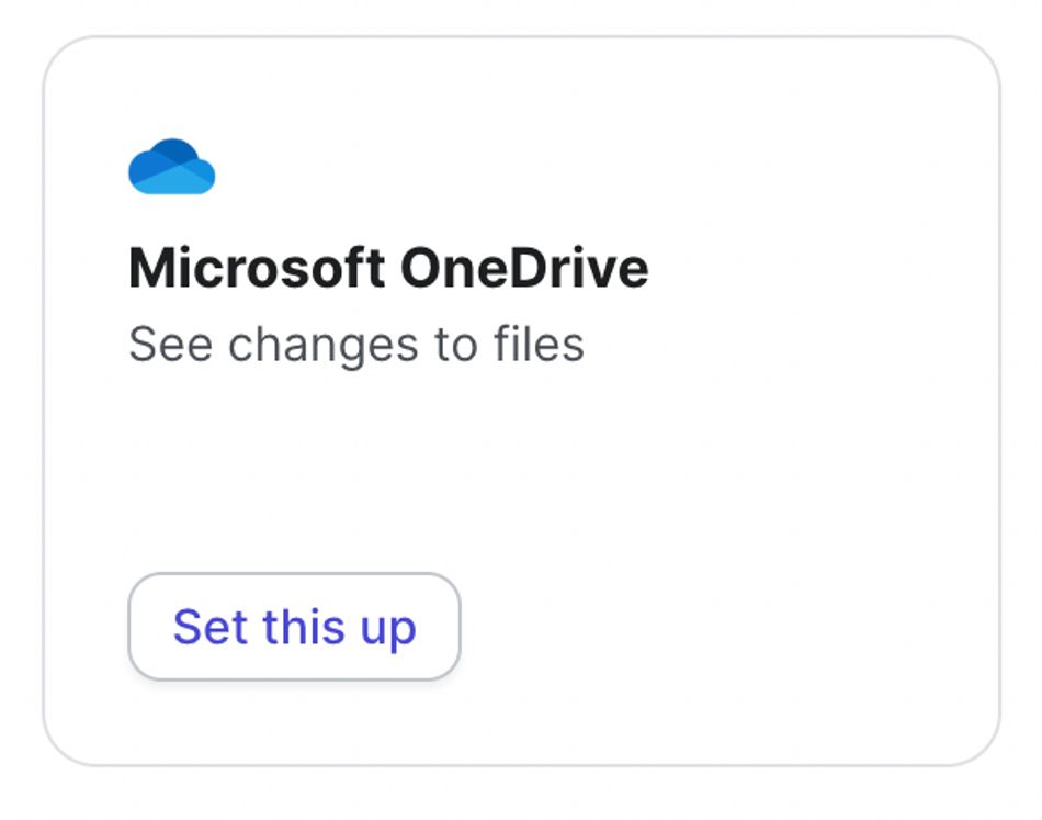 Microsoft OneDrive setup in Range