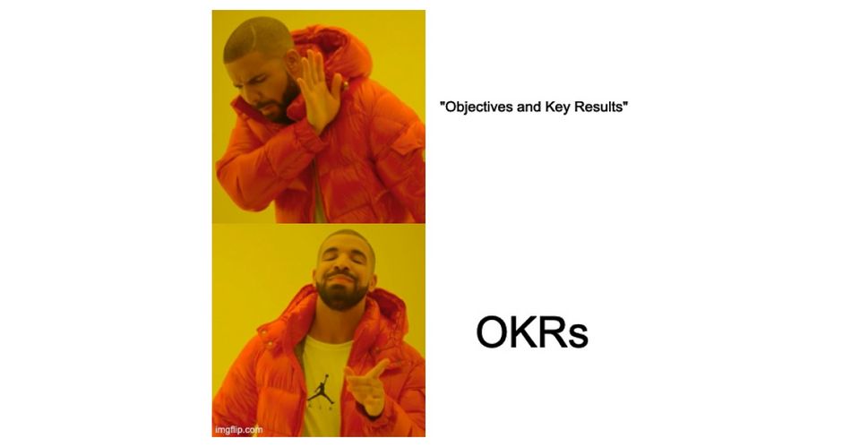 When someone says "objectives and key results" instead of OKRs