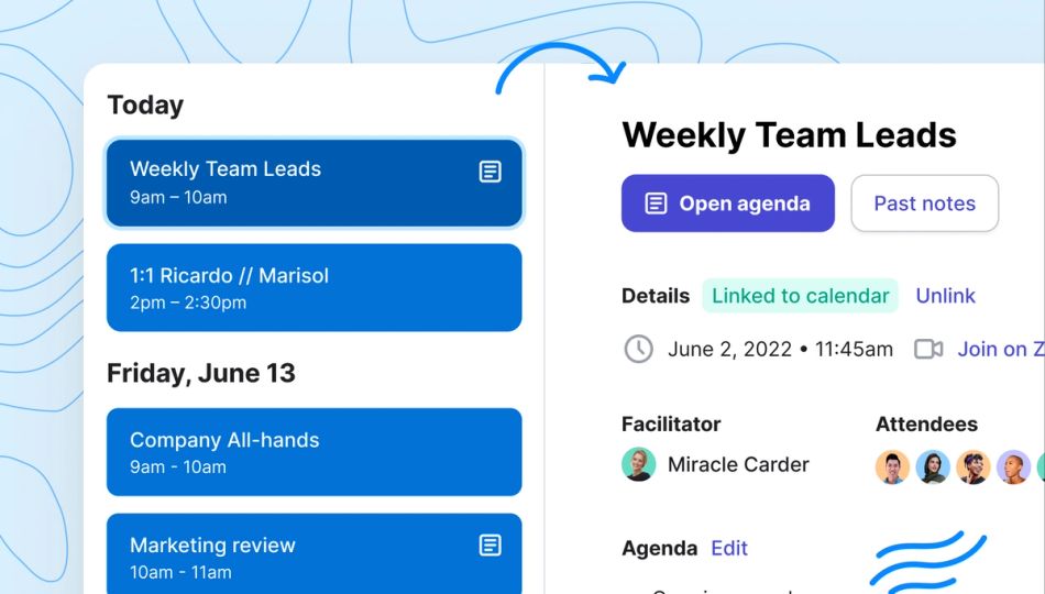 weekly team leads meetings Range