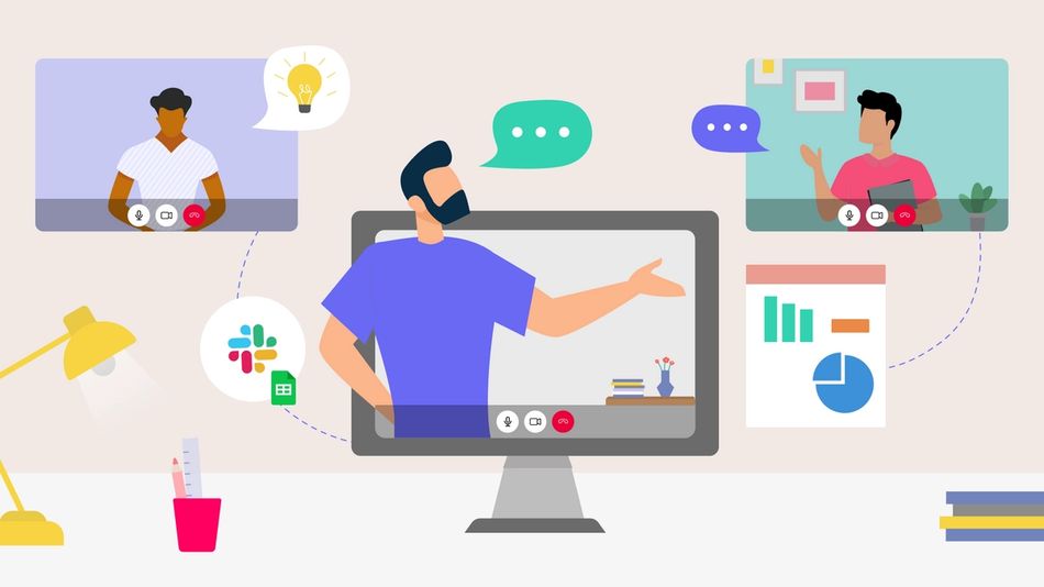Remote standup over video chat