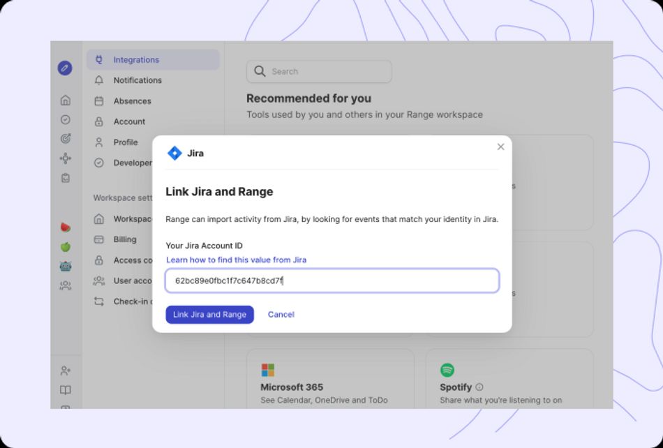 Pasting Jira ID into Range dialog box