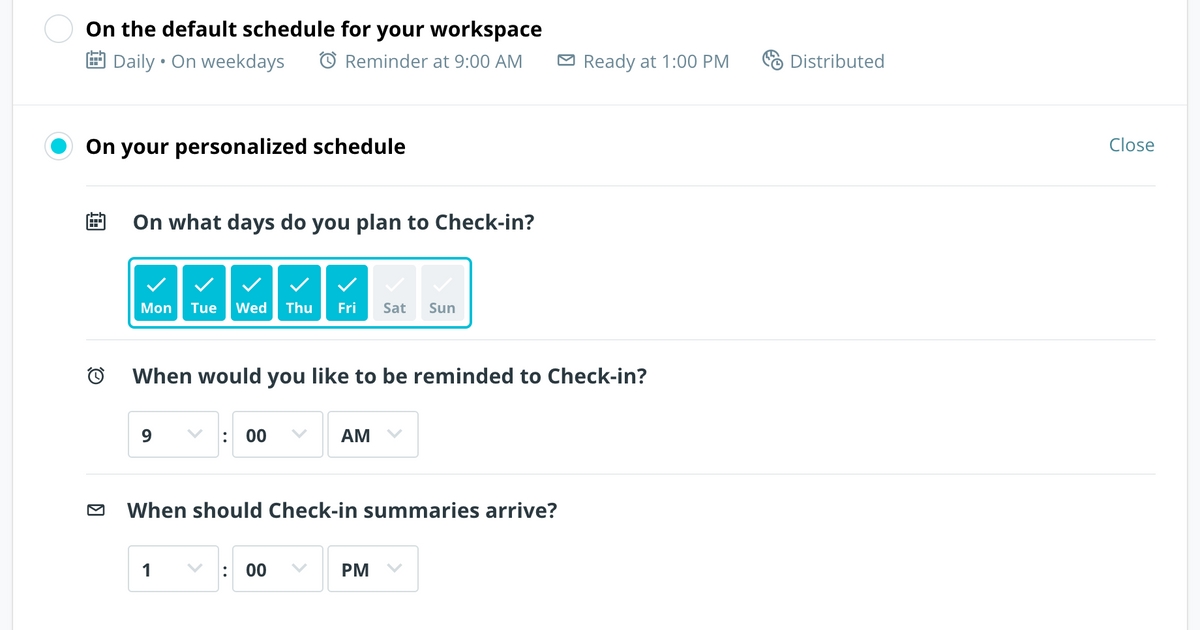 New feature alert: customize your Check-ins schedule and reminders | Range