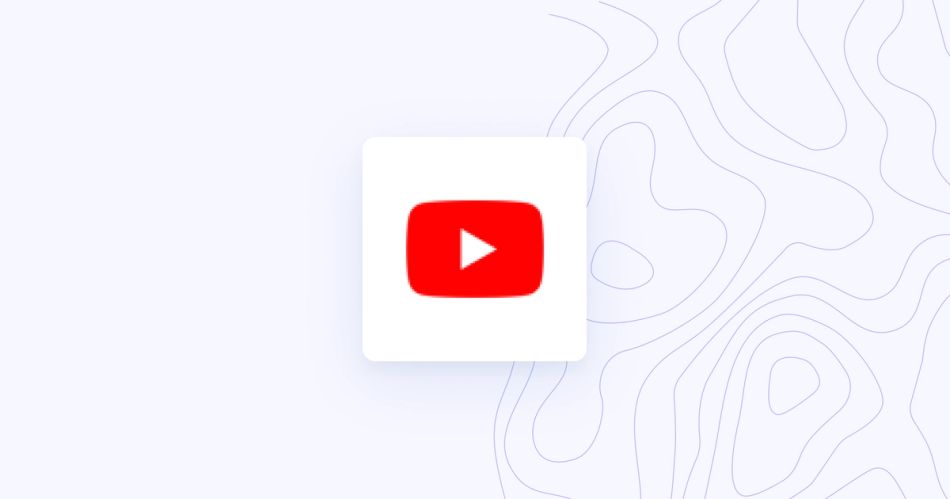 YouTube logo with topographical design