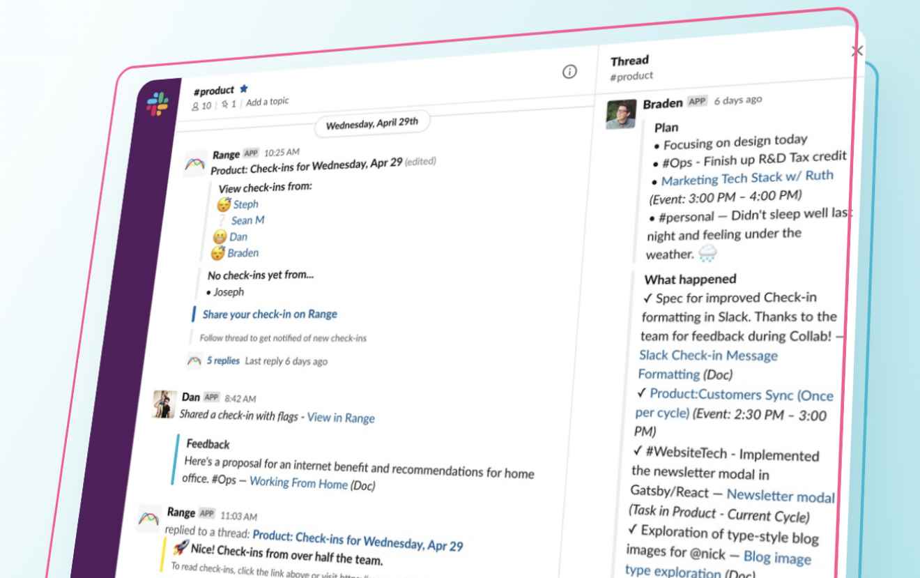Range App for Slack
