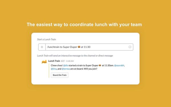 Collaboration tools for Slack – Lunch Train
