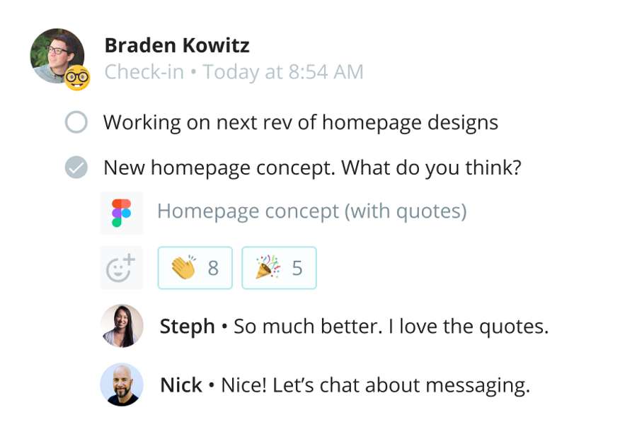 React and comment to keep everyone engaged