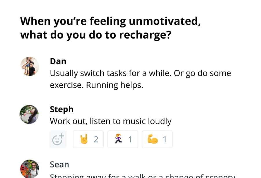Build culture every day with moods and team questions