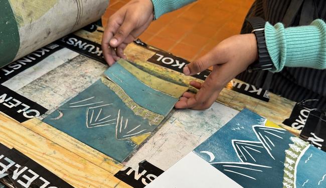grafikk, kurs, kunst i skolen, seilet, Marianne Karlsen