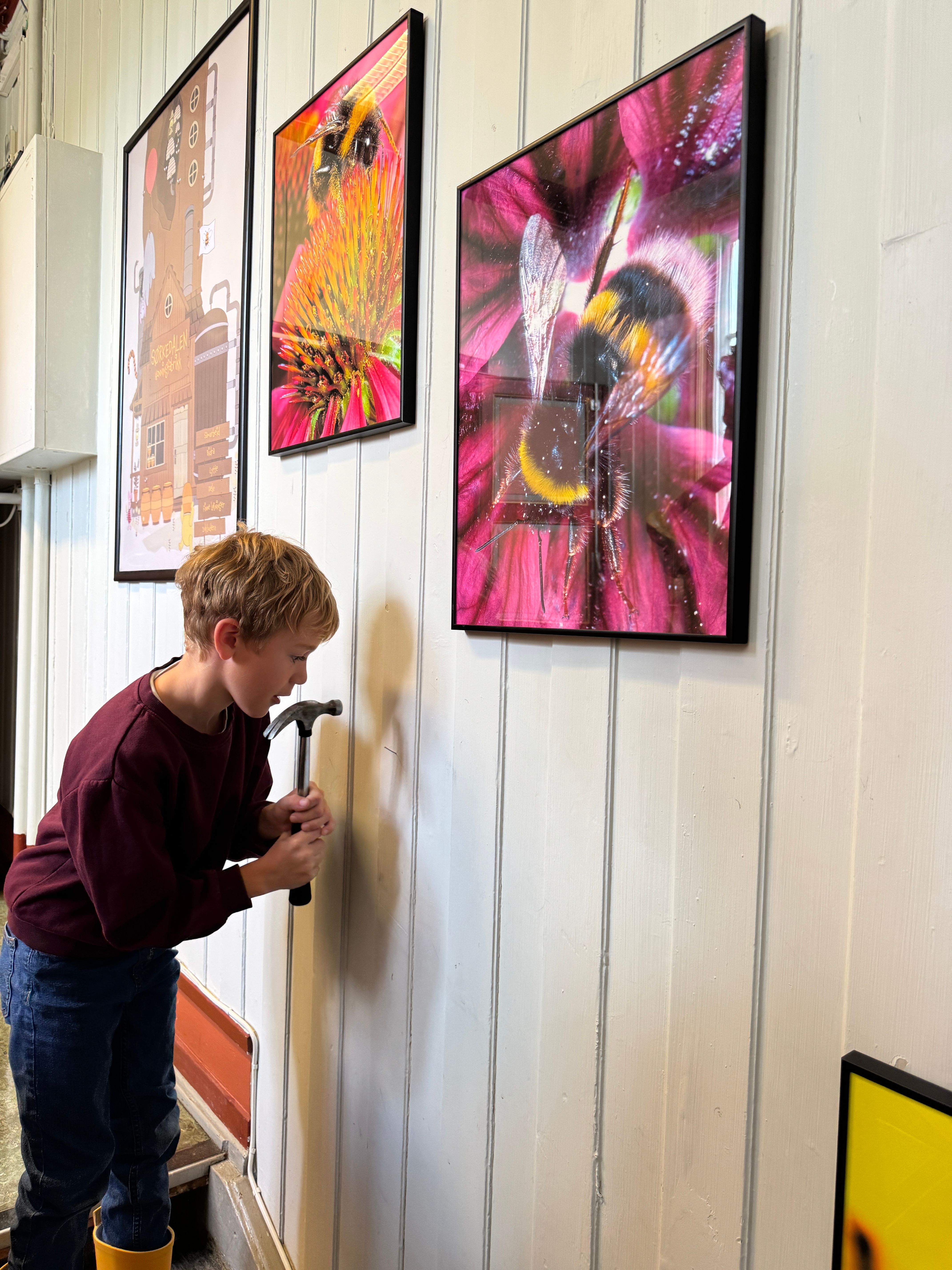Bilde: Elever henger om utstilling fra Kunst i Skolen.