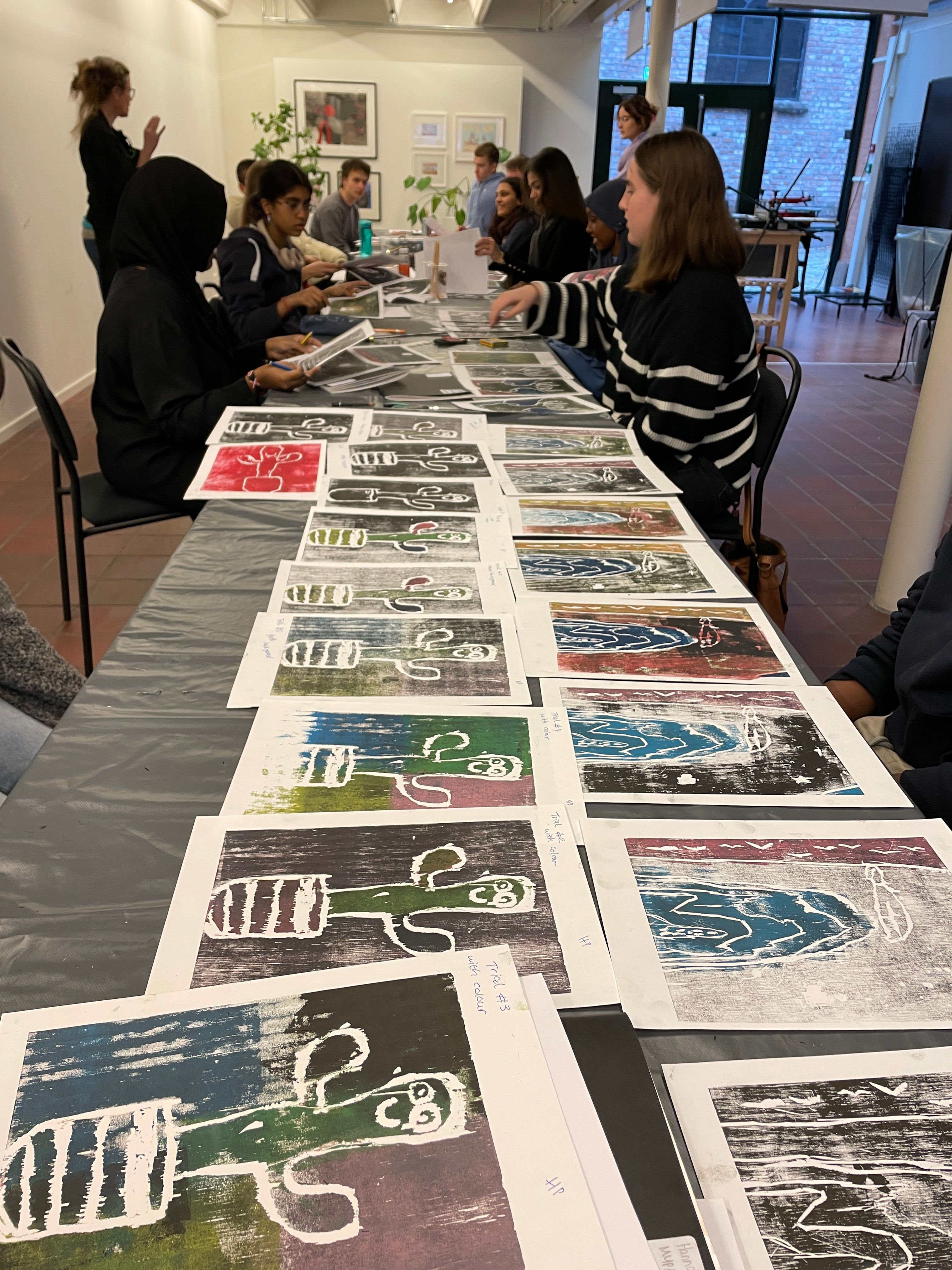 grafikk tresnitt mange motiv