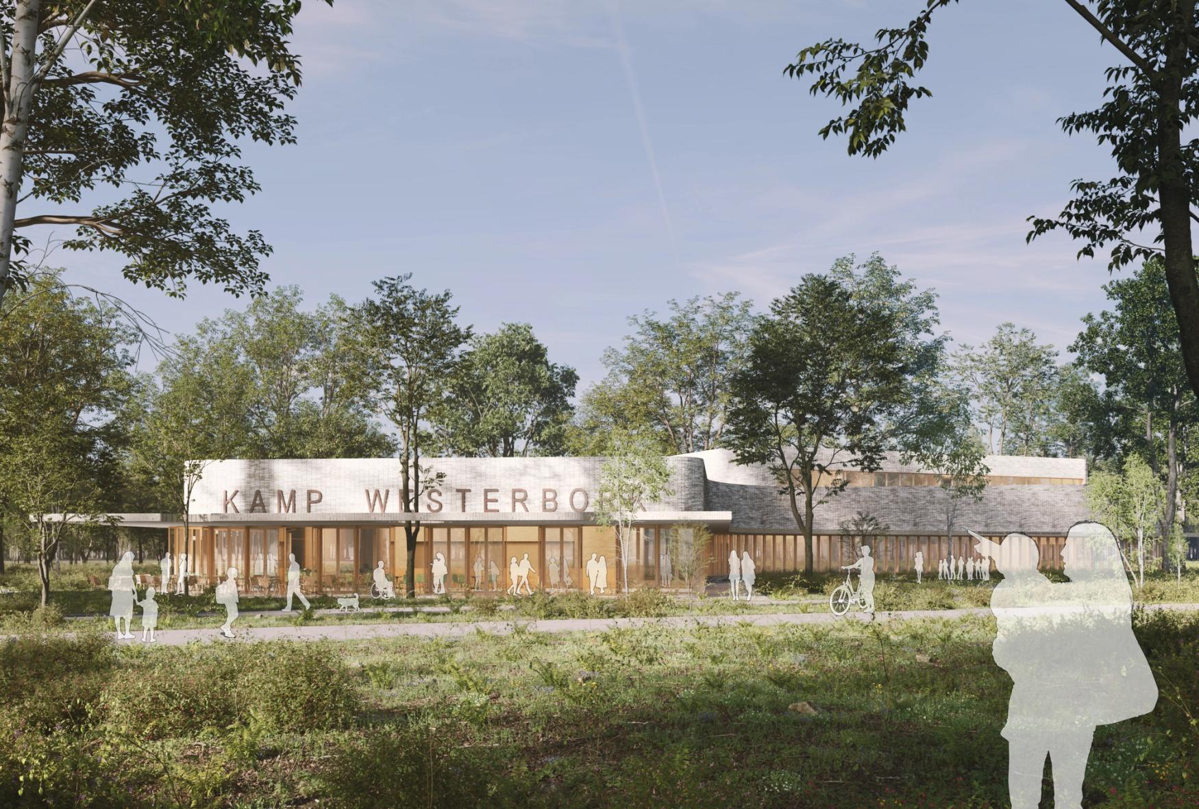 Illustratief beeld van het vernieuwde museumgebouw van Herinneringscentrum Kamp Westerbork