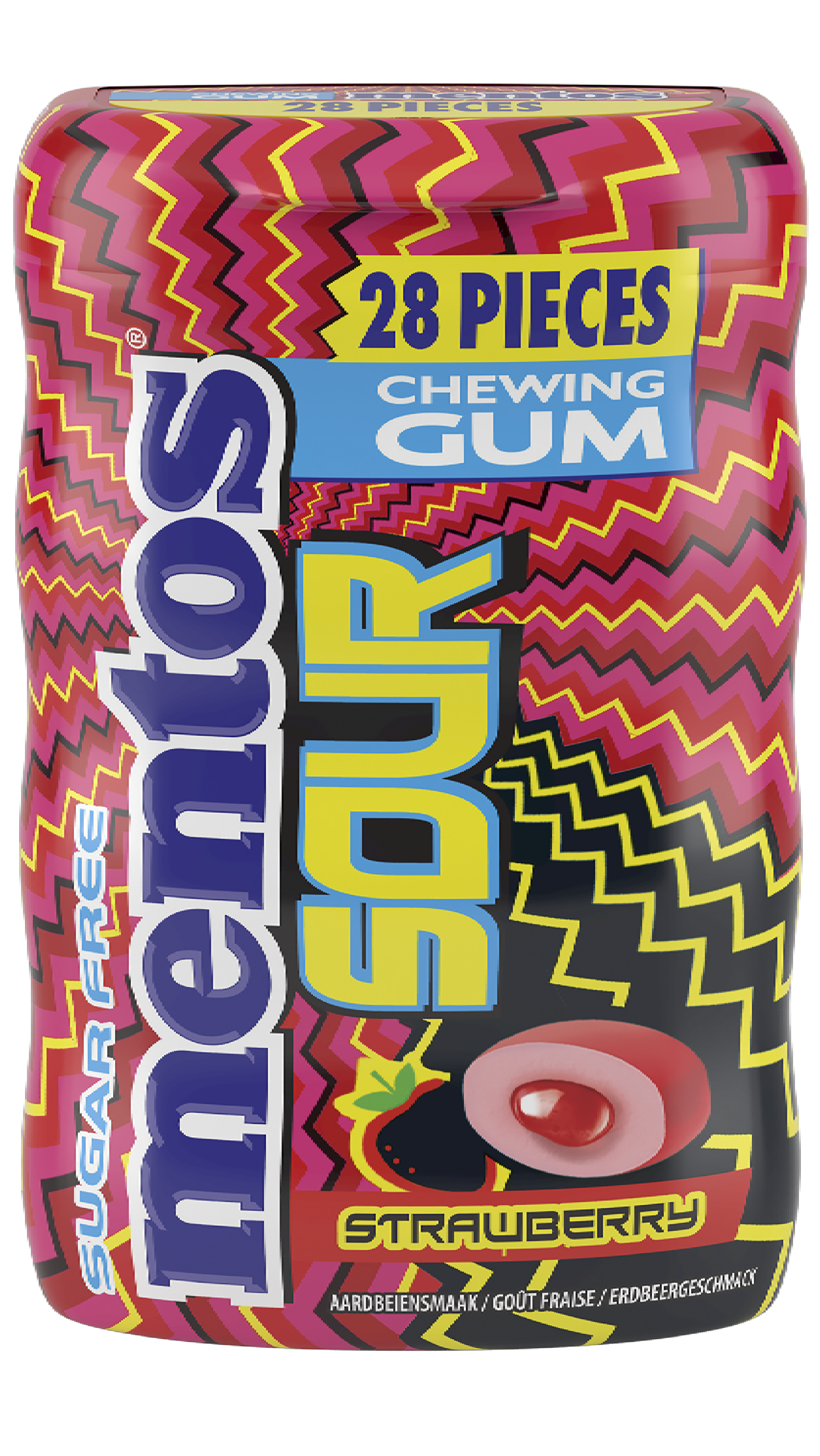 Mentos Sour Gum Strawberry