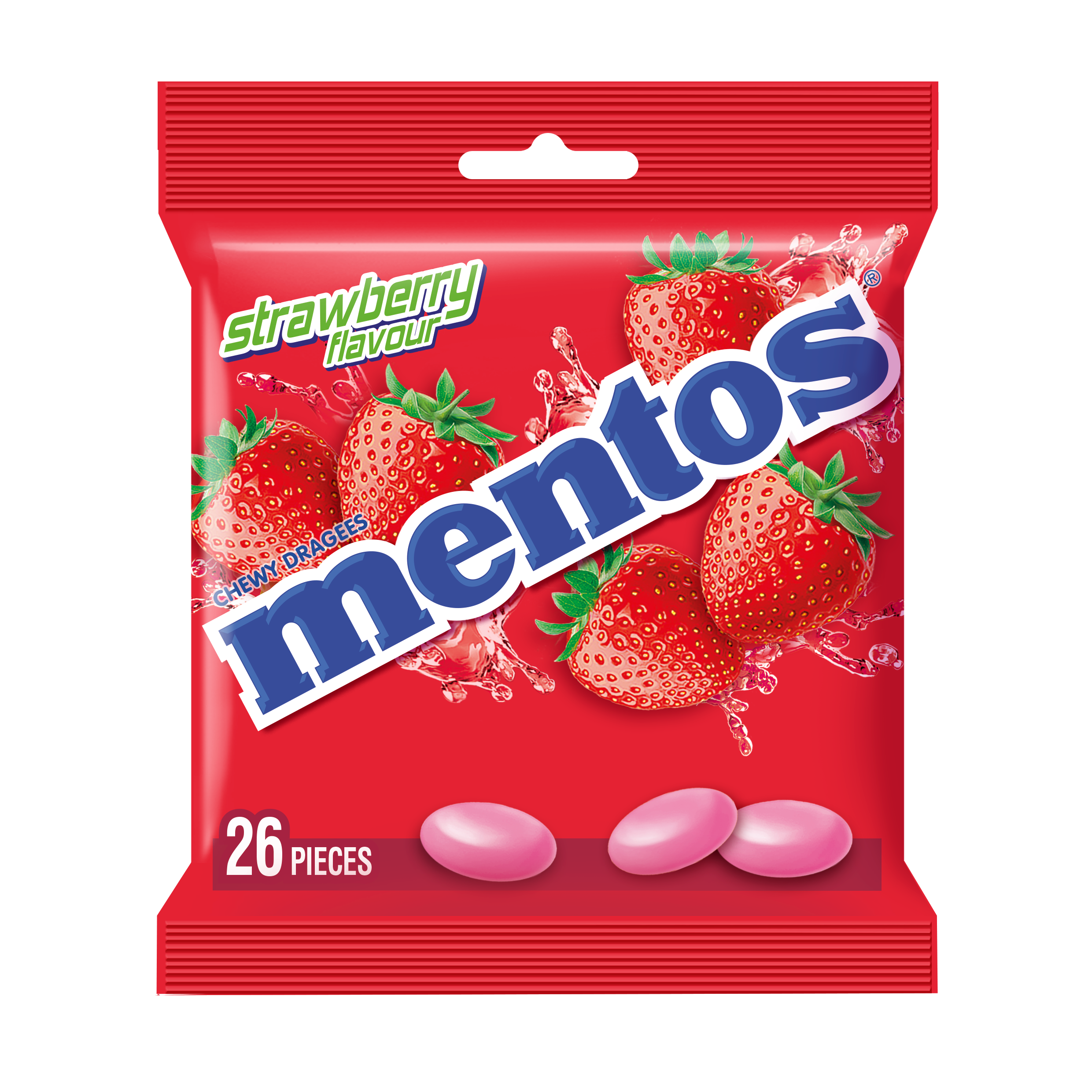 Mentos Mono Strawberry 26p Bag