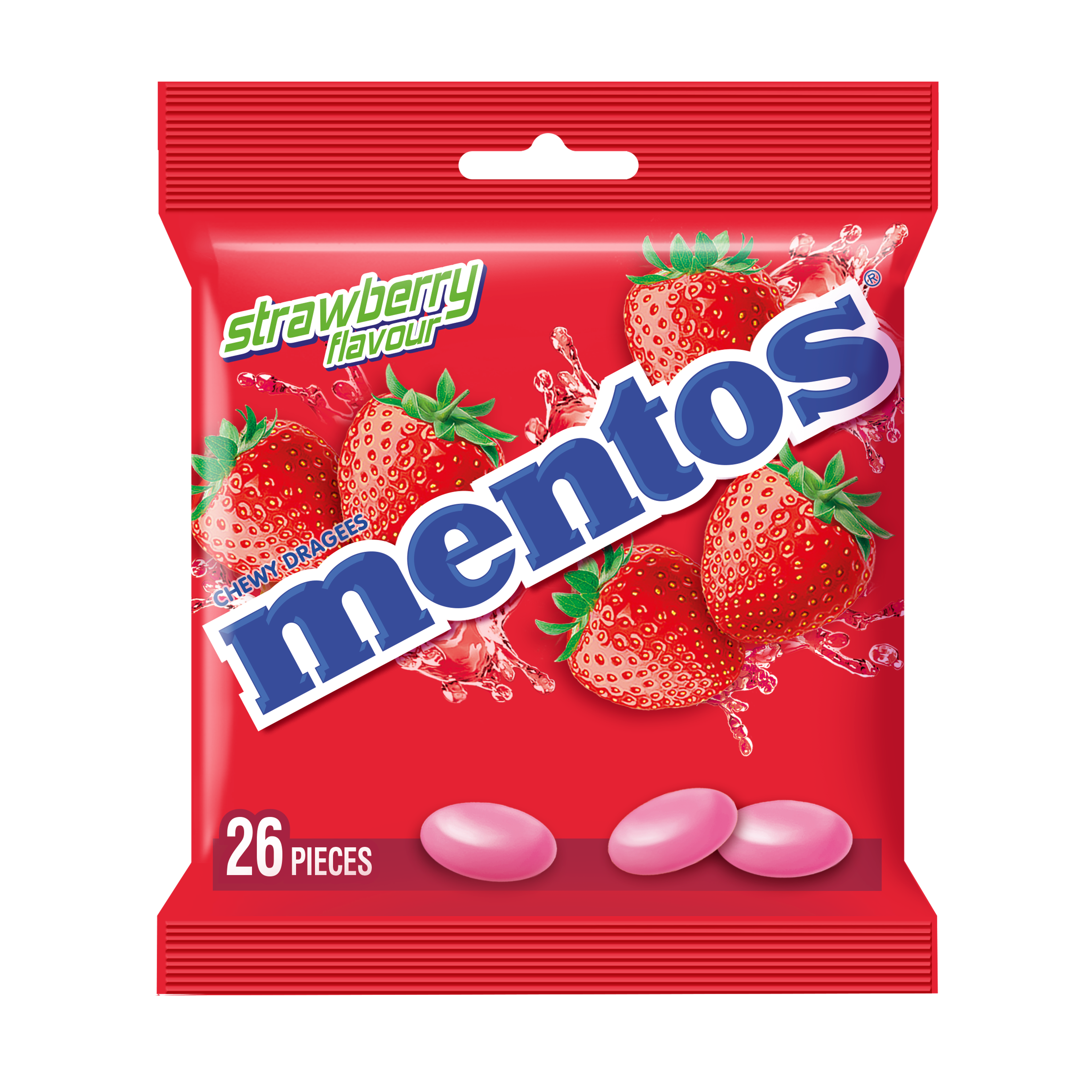 Mentos Mono Strawberry 26p Bag