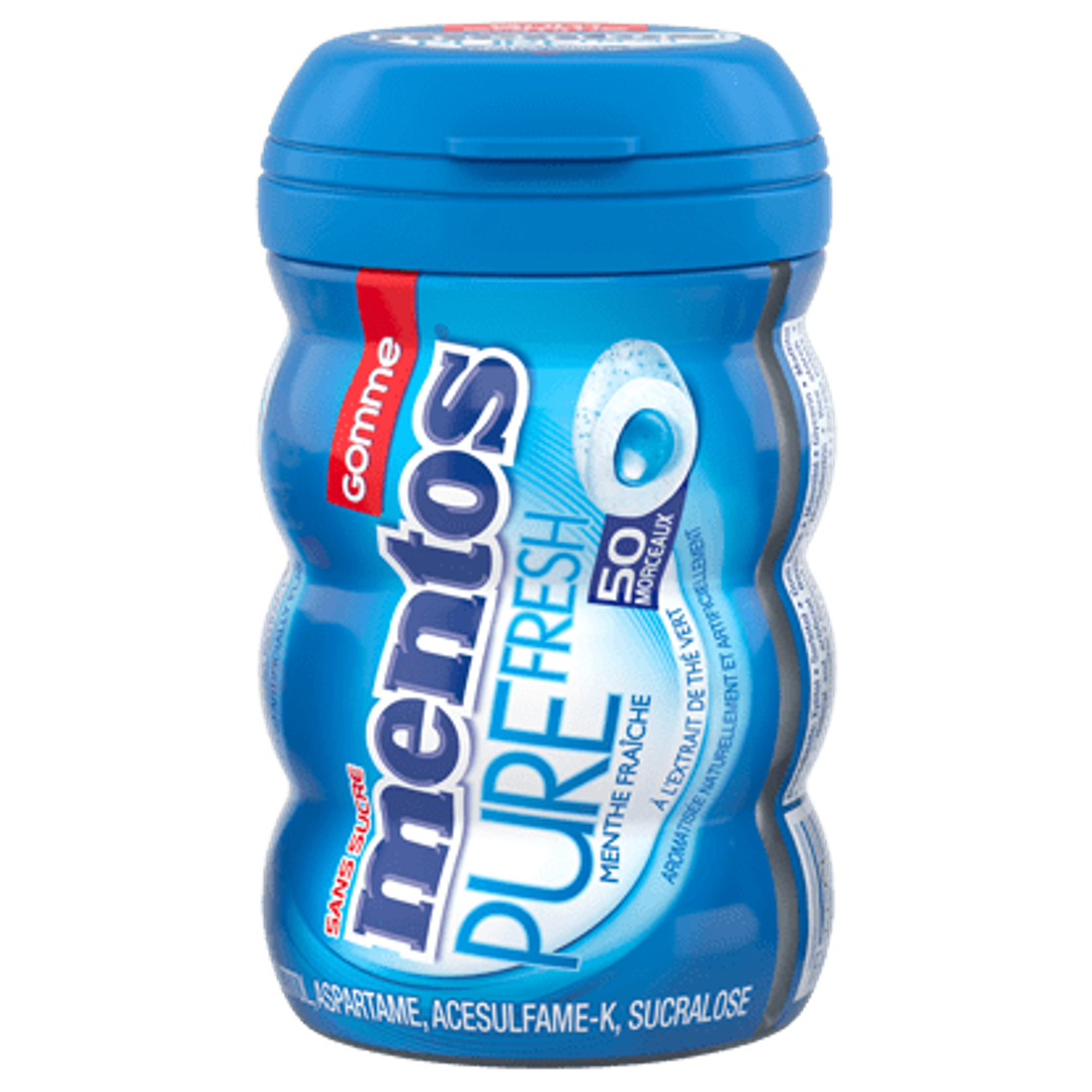 Mentos Pure Fresh Menthe Fraîche Bouteille, 50 Morceaux