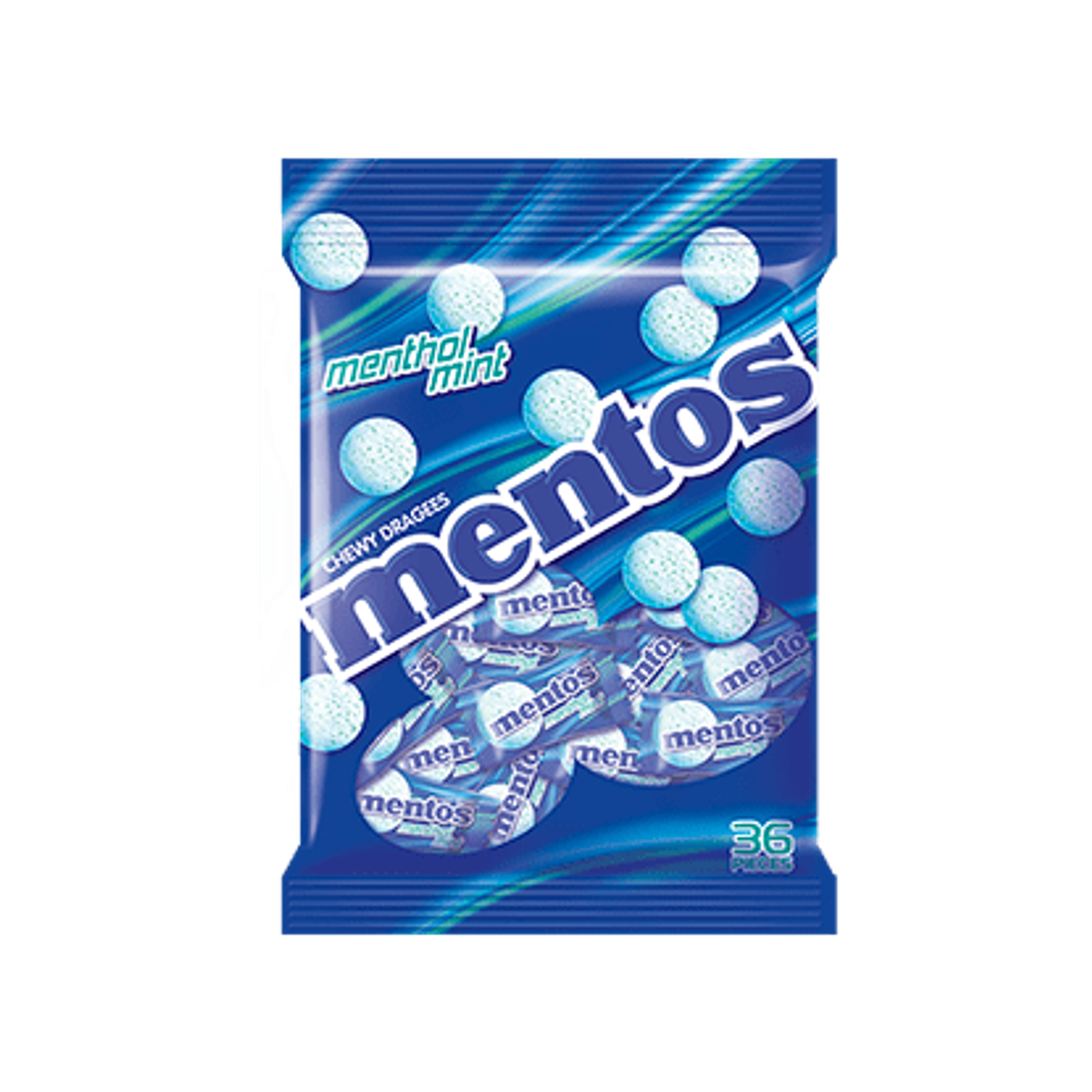 Mentos Menthol Mint 36p Bag