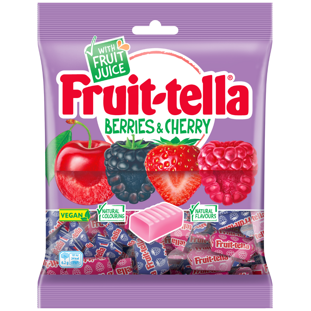 Berries & Cherry Soft Chew Sweets 135g