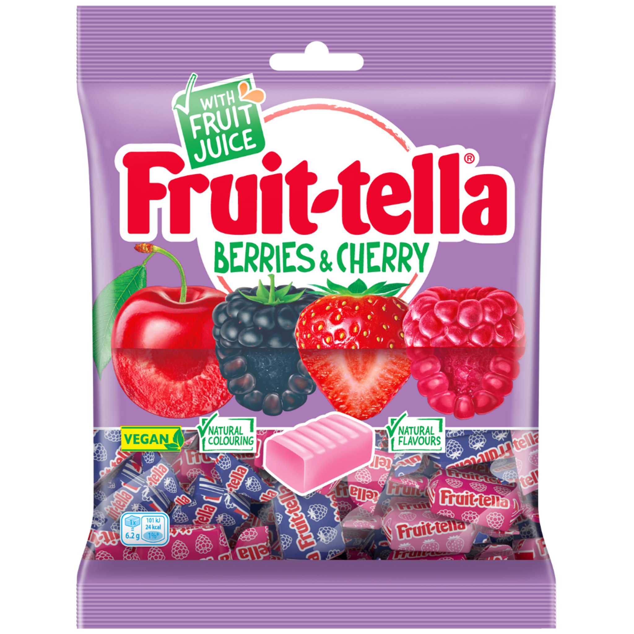 Berries & Cherry Soft Chew Sweets 135g
