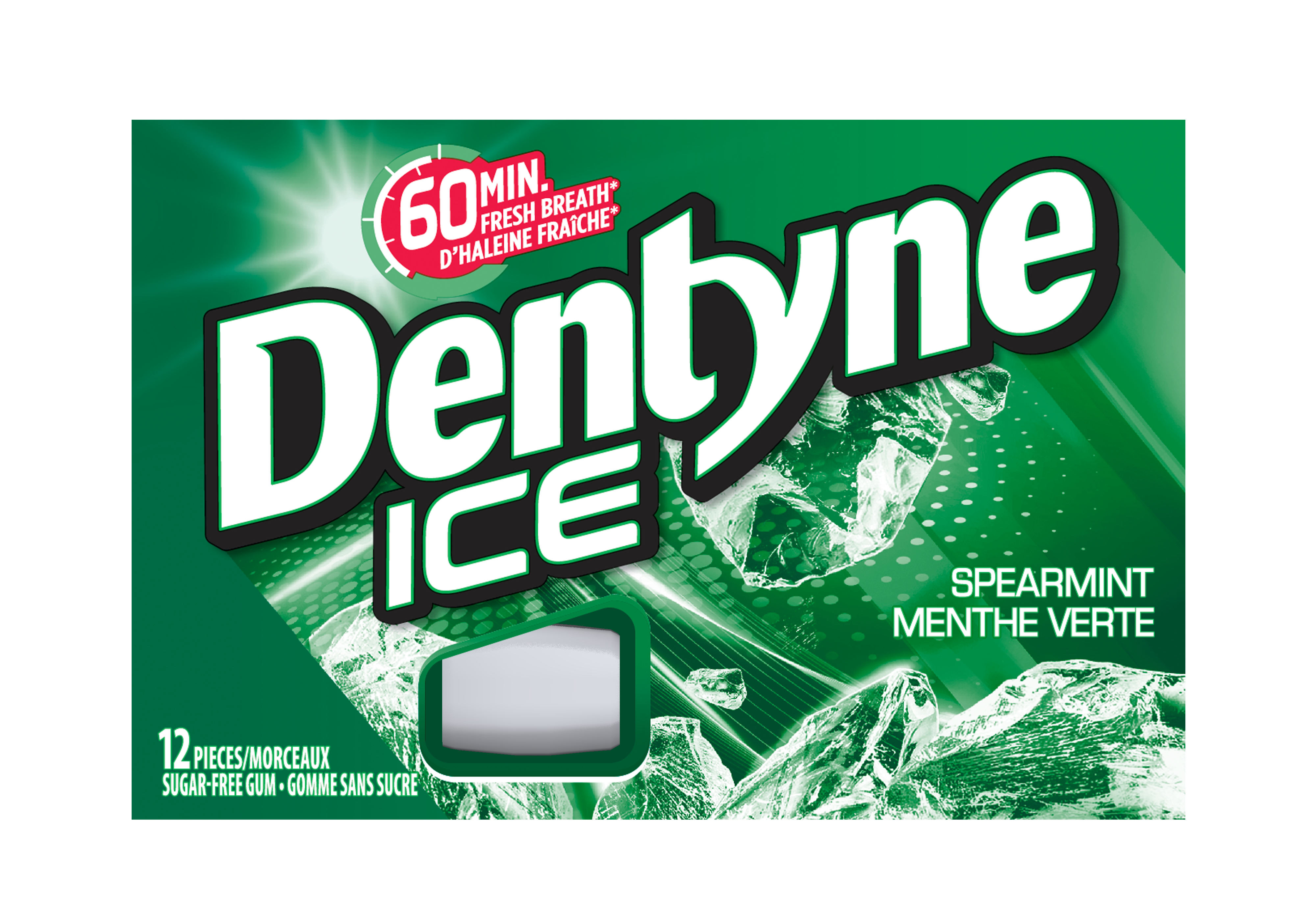 Dentyne Ice Spearmint, 12 Pieces
