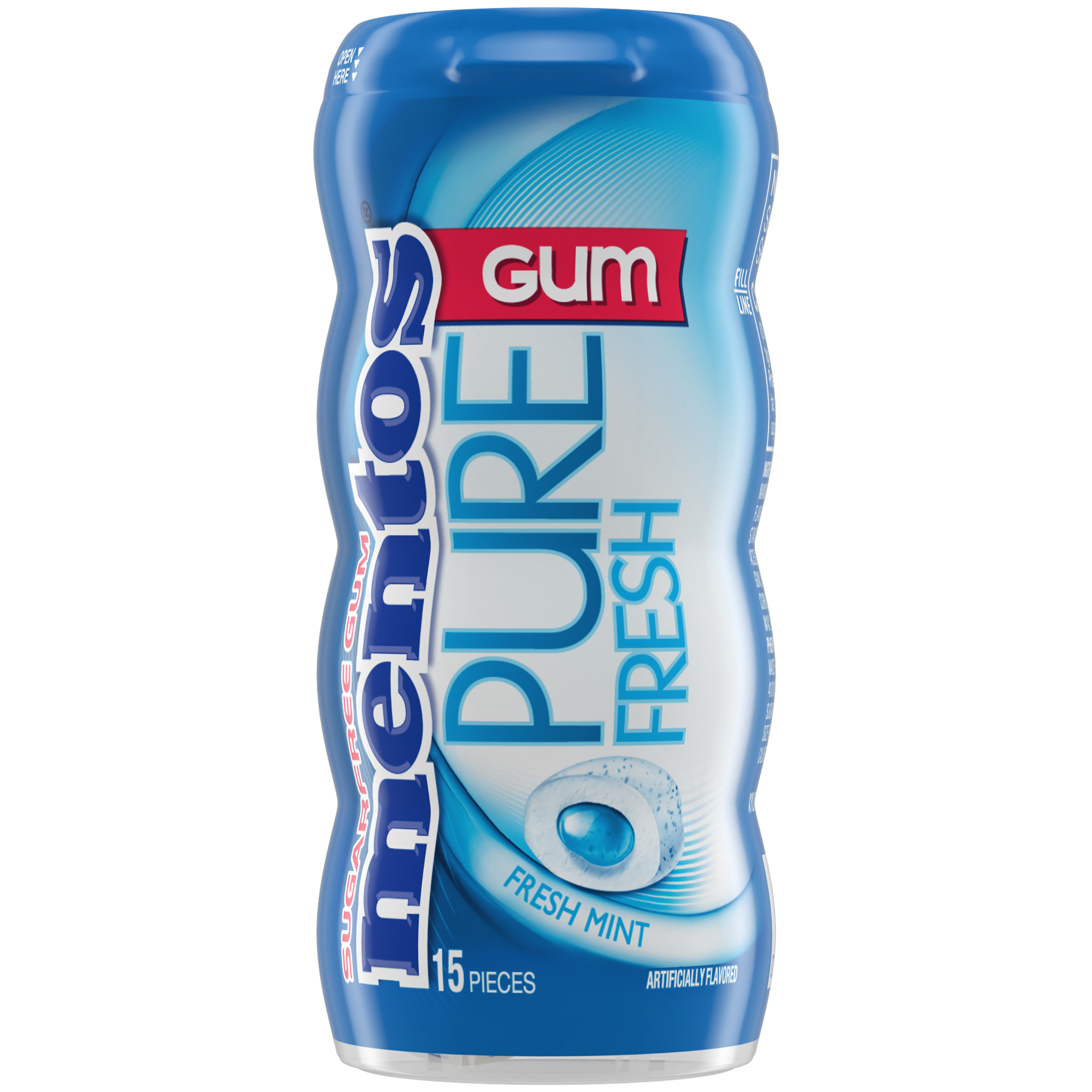 Mentos Pure Fresh Gum Fresh Mint - 15pc Pocket Bottle