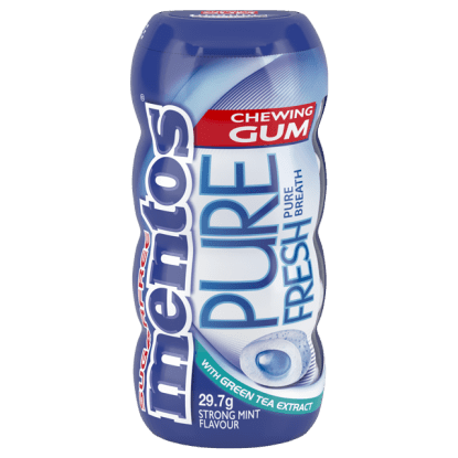 Mentos Pure Fresh Gum Strong Mint Pocket Bottle