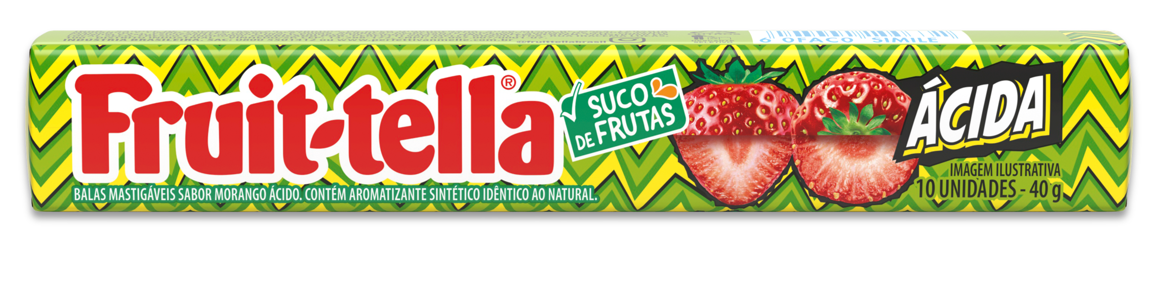 Fruittella Mastigável Morango Ácida 
