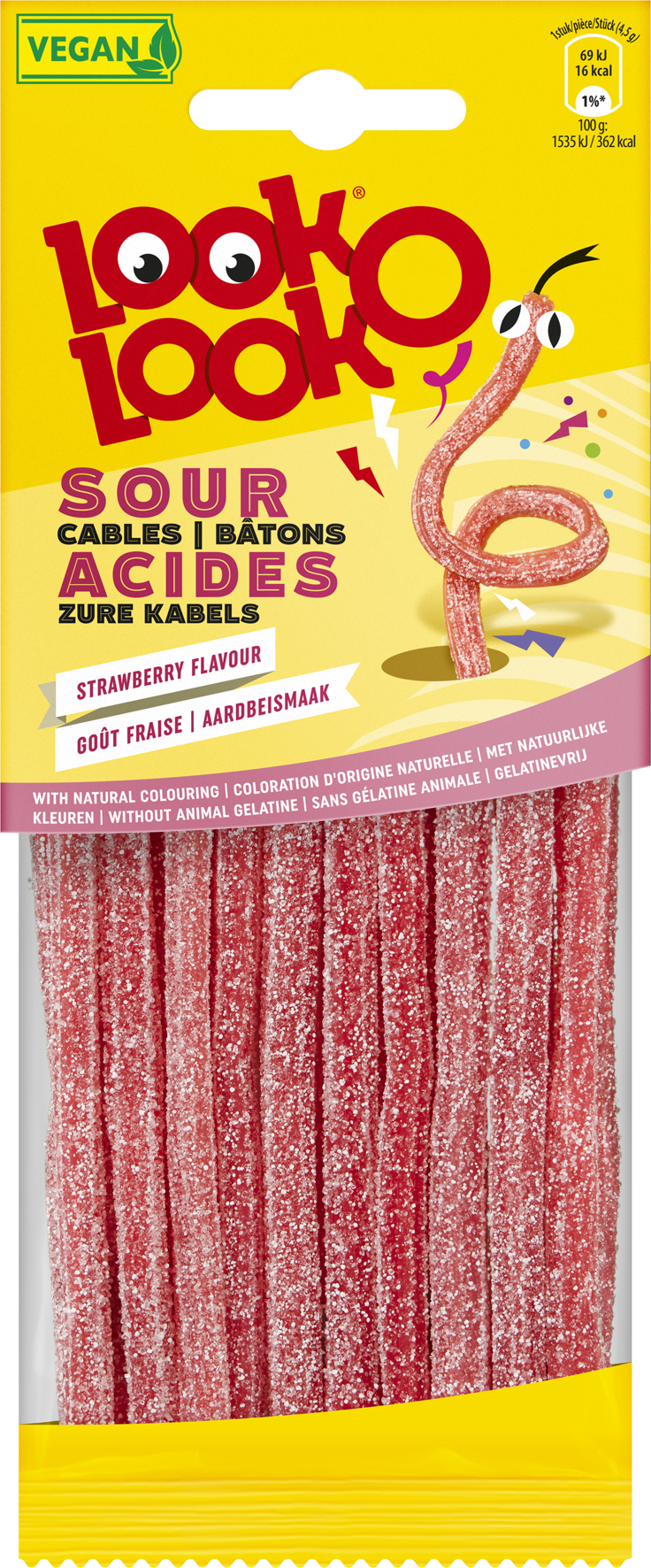 LOOK-O-LOOK BÂTONS ACIDES FRAISE