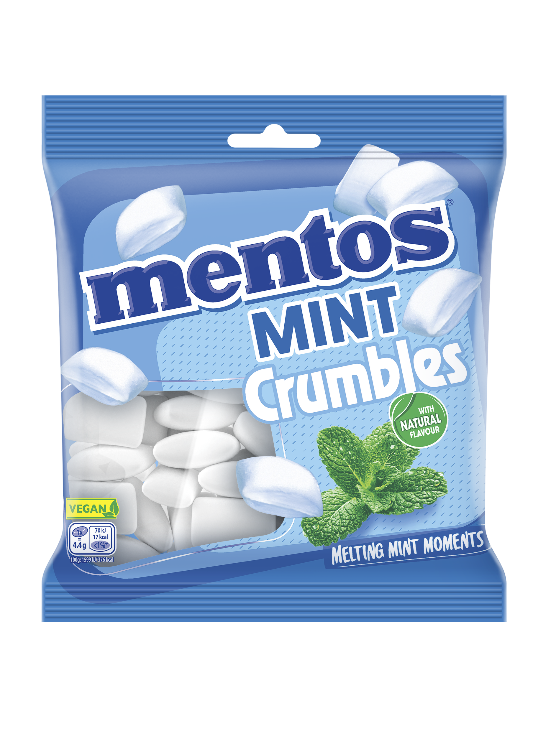Melting Mint Moments 150g Mentos Mint Crumbles 150g – Erfrischende Minz-Brocken Aus Der UK, Neu Verpackt! Mentos Spearmint