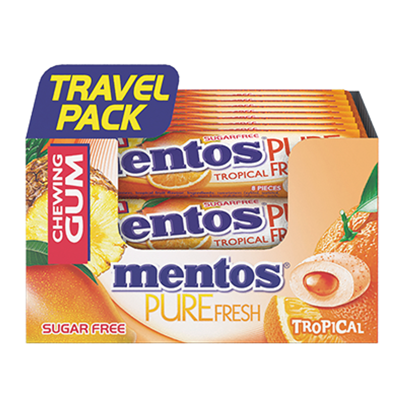 Mentos Gum Roll Boxes Tropical | 372g EU