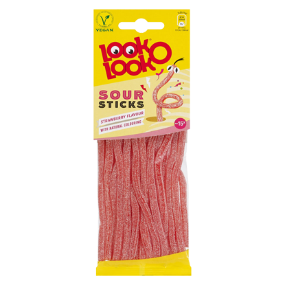 LOOK-O-LOOK SOUR STICKS STRAWBERRY FLAVOUR