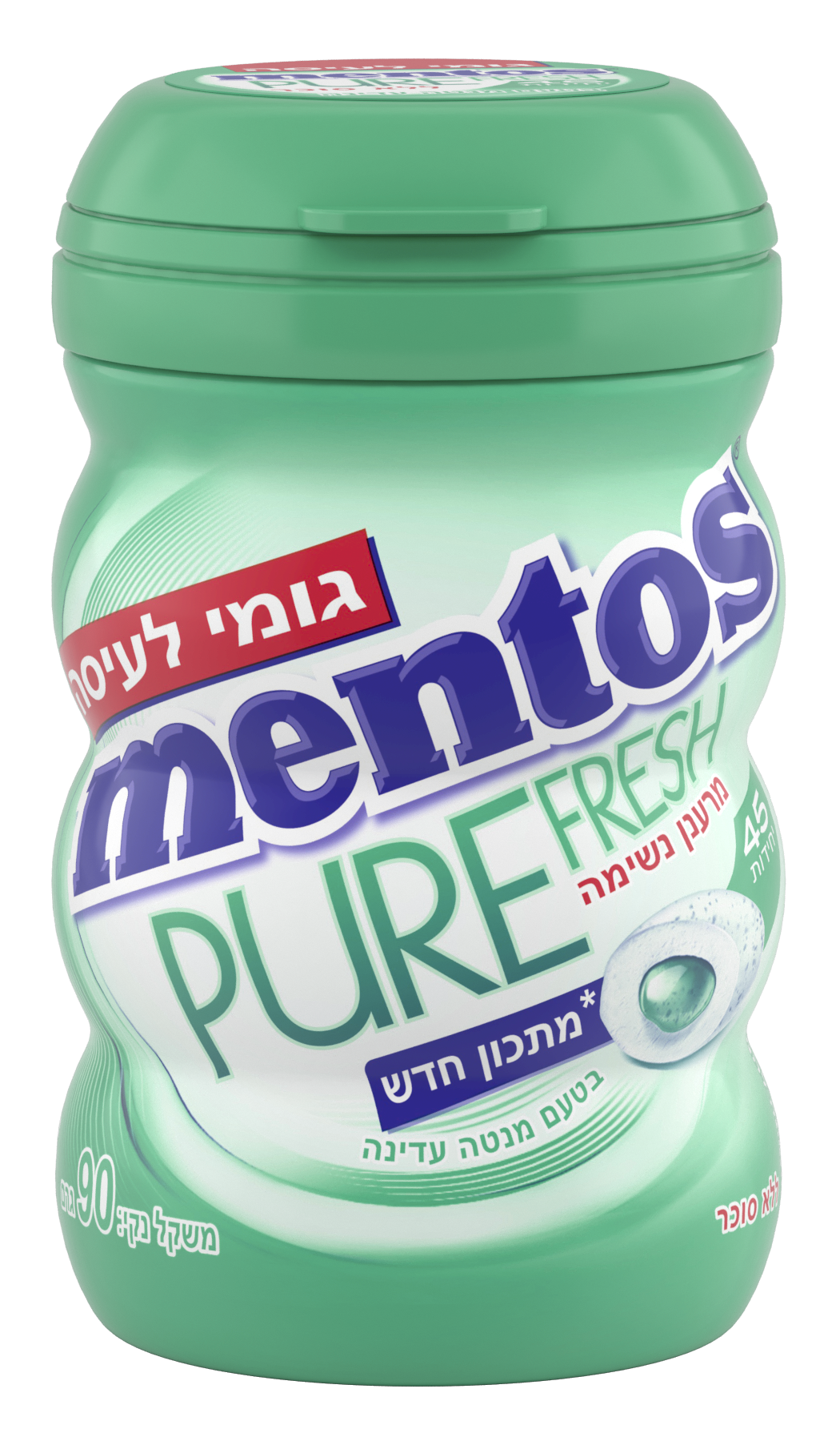 מסטיק מנטוס ביג בטעם מנטה עדינה ללא סוכר