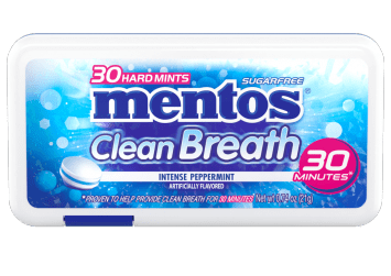 Mentos CleanBreath Mints Intense Peppermint - 30pc Pack