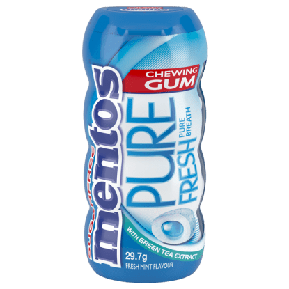 Mentos Pure Fresh Gum Fresh Mint Pocket Bottle