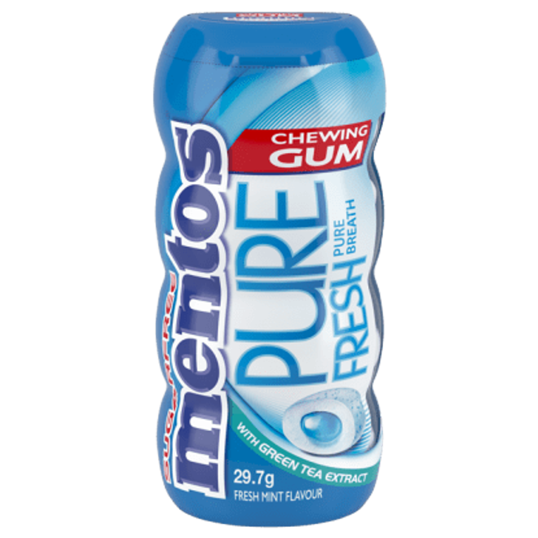 Mentos Pure Fresh Gum Fresh Mint Pocket Bottle