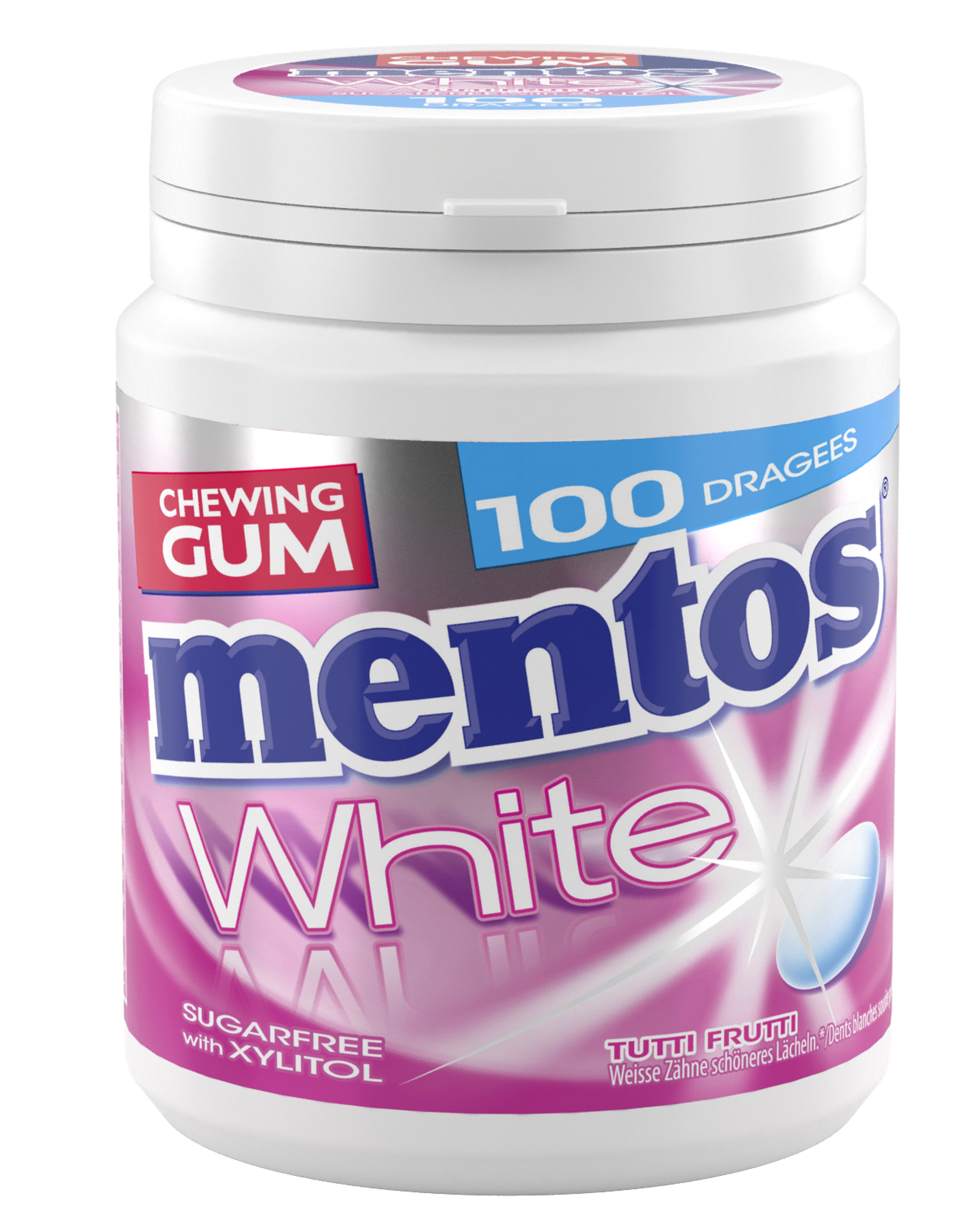 MENTOS GUM WHITE TUTTI FRUTTI 100ST