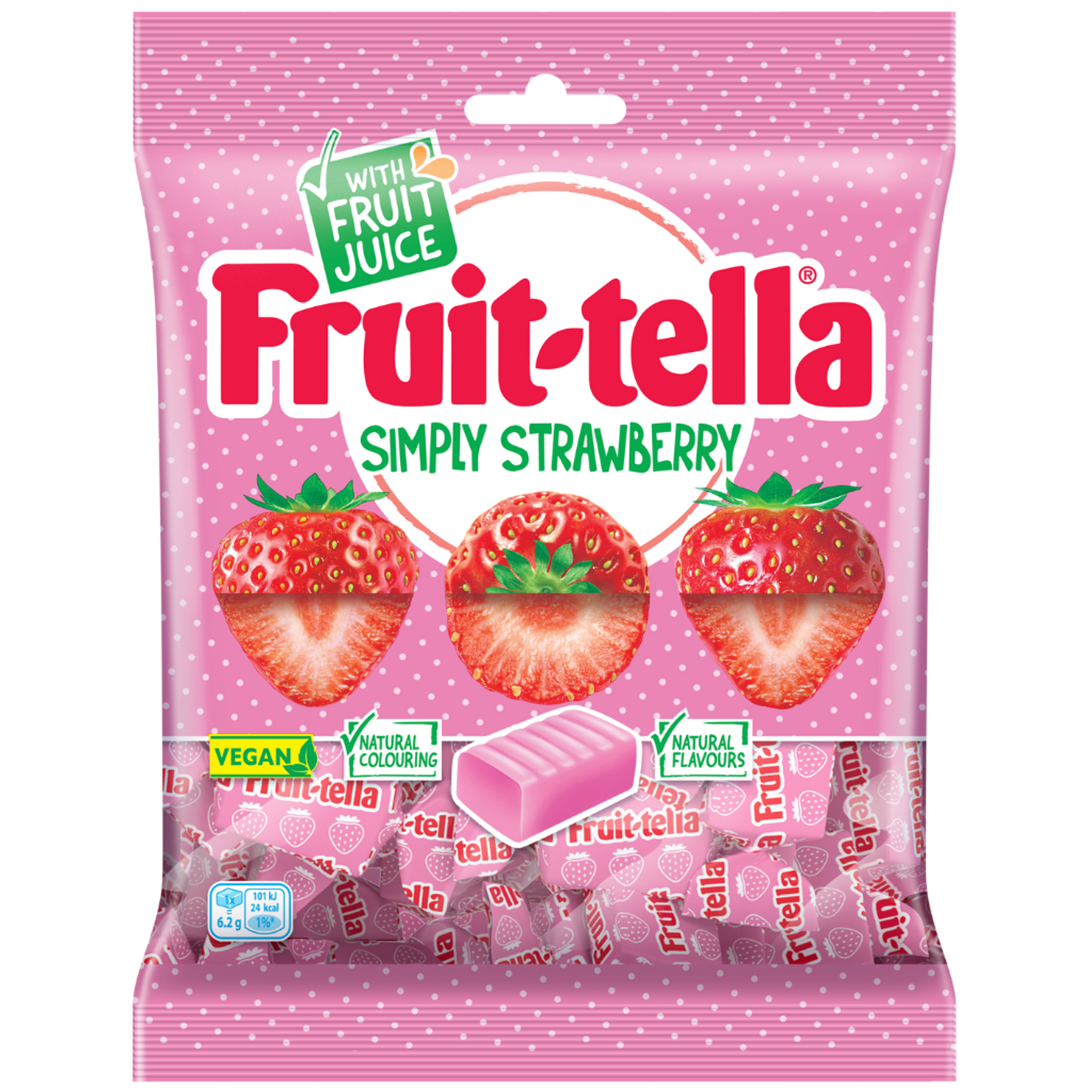 Simply Strawberry Soft Chew Sweets 135g