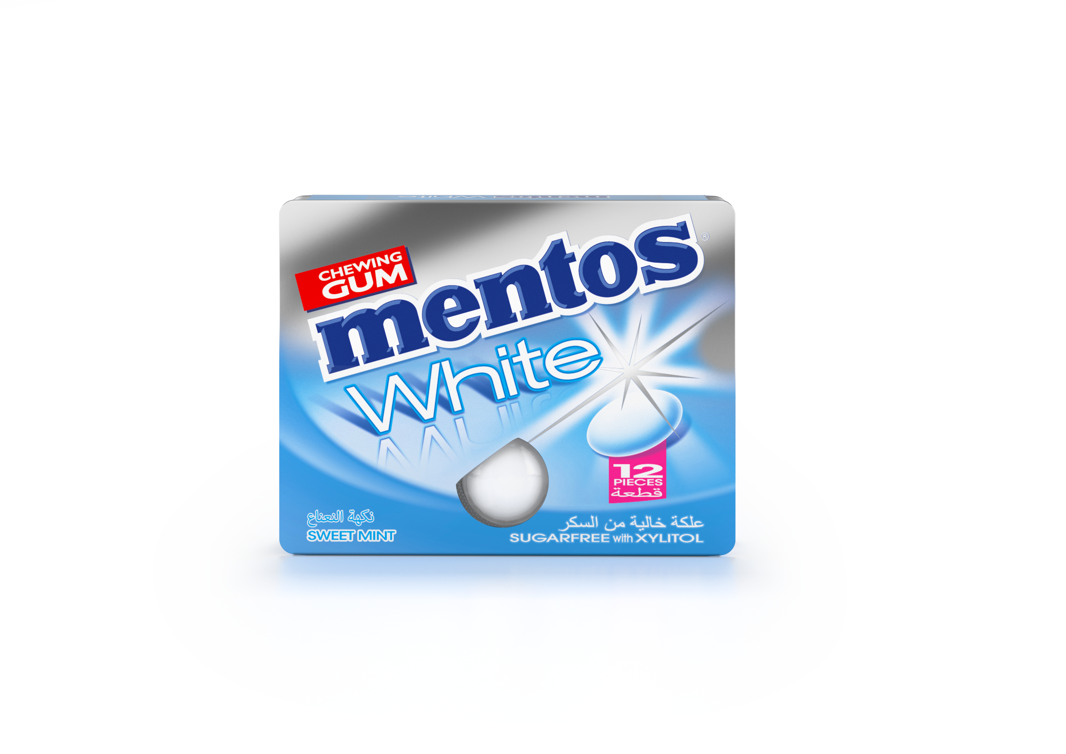 Mentos Gum White Sweetmint 12 pieces