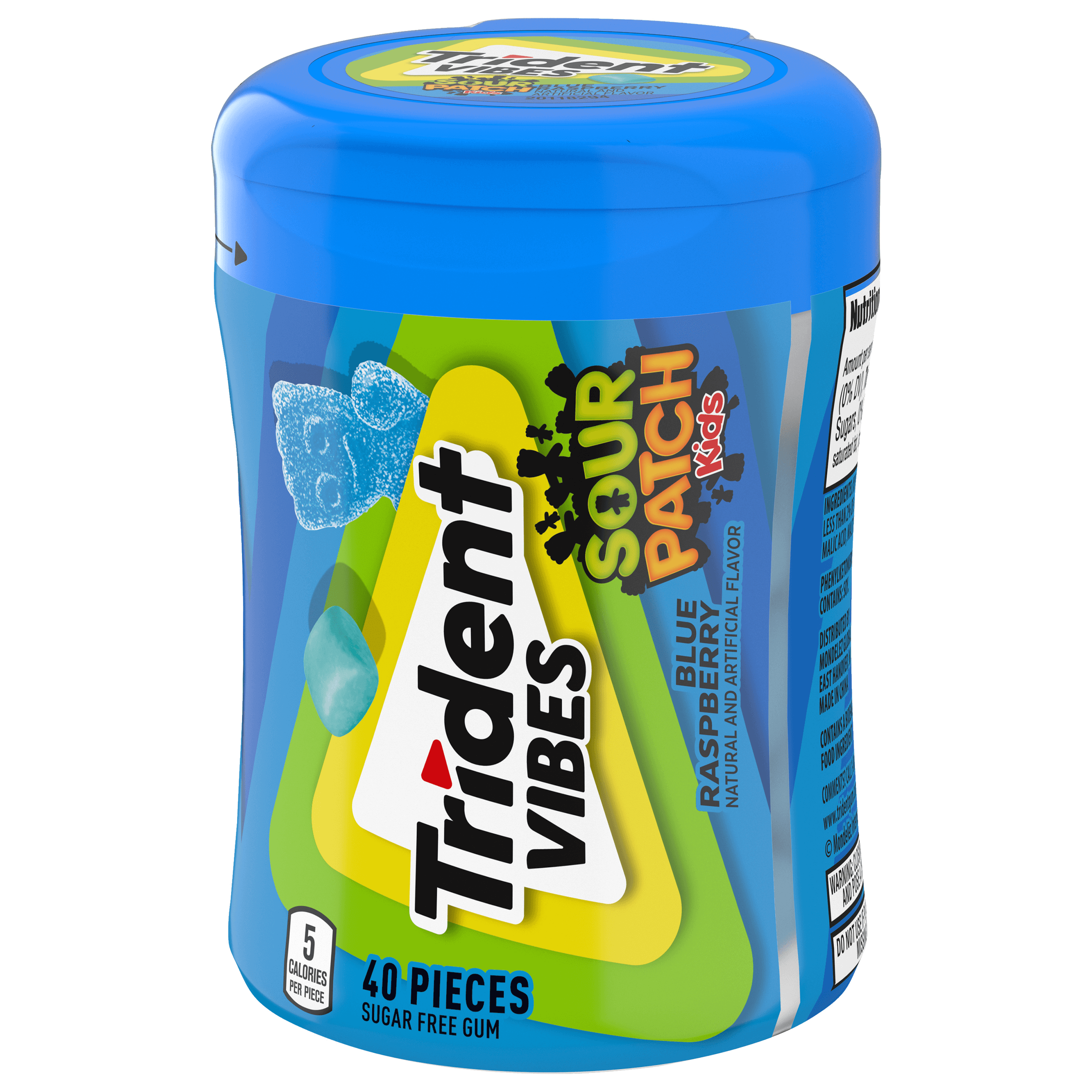 Trident Vibes Sour Patch Kids Blue Raspberry (40 pieces)