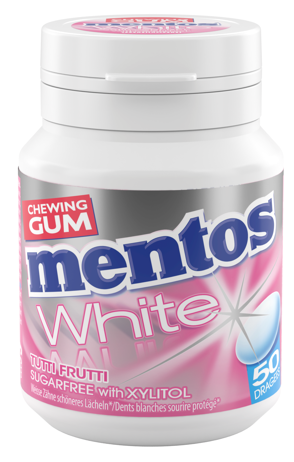 MENTOS GUM WHITE TUTTI FRUTTI