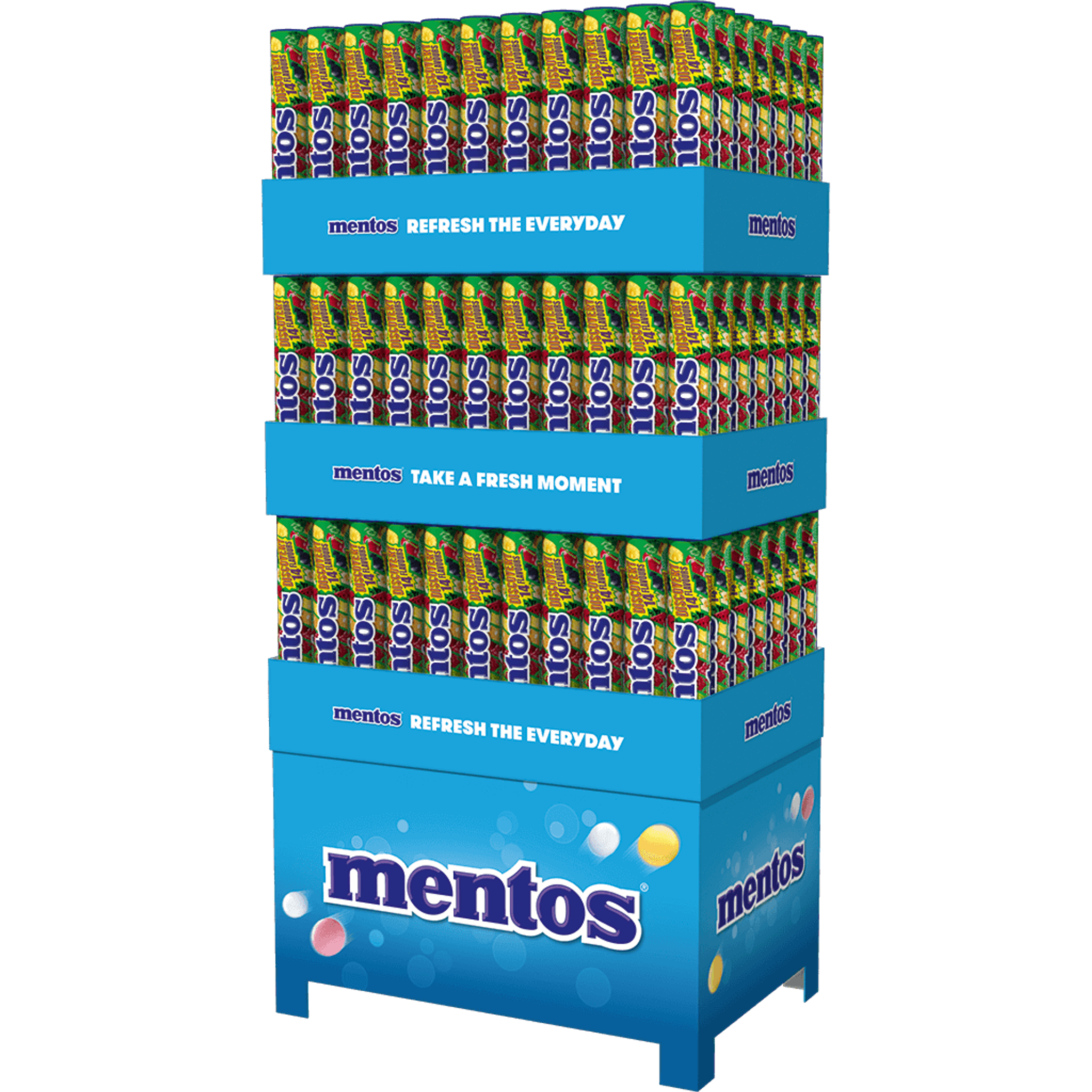 Mentos Quarterpallet Display Jumbo Roll Discovery