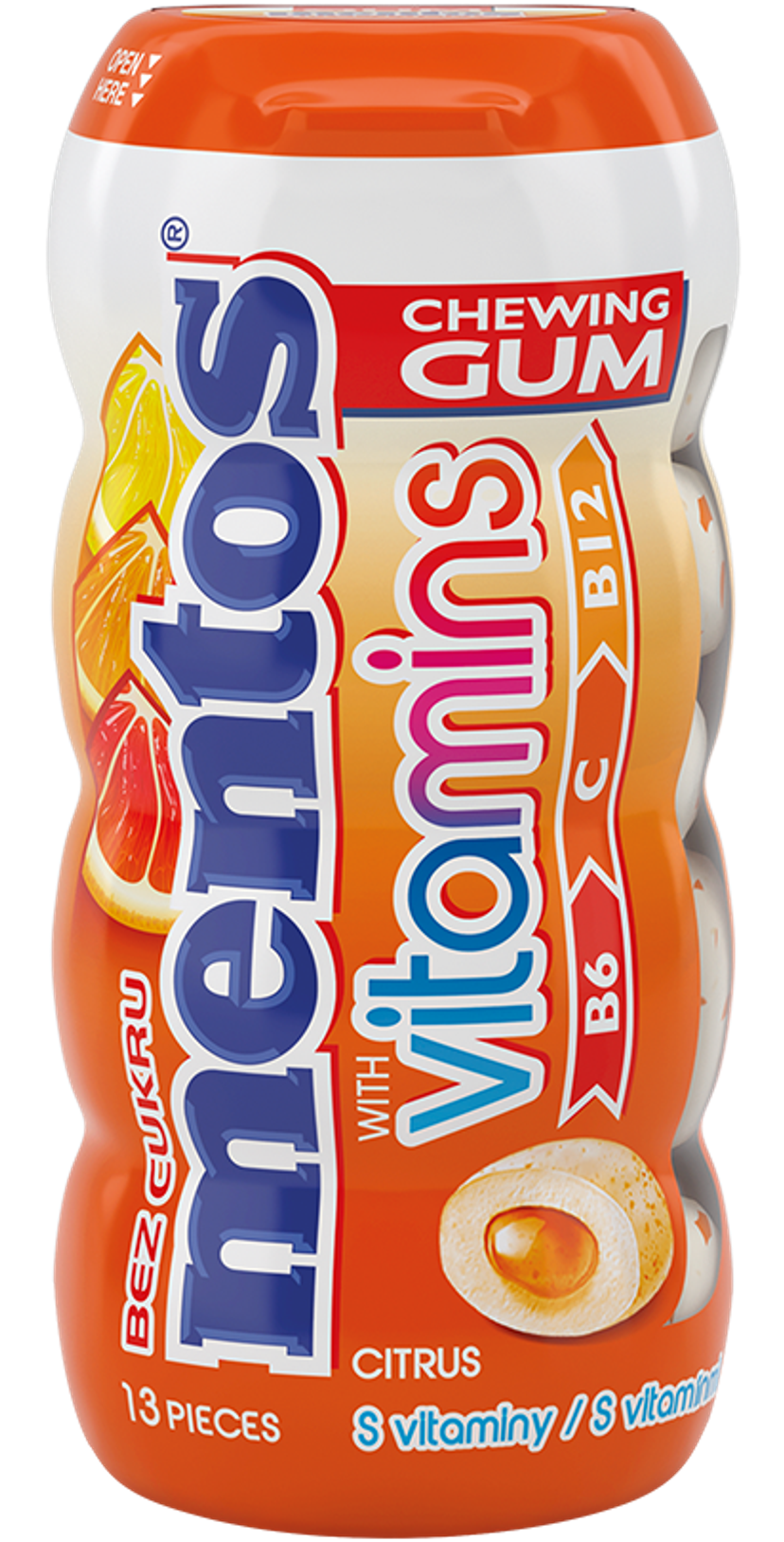 Mentos Vitamins cu aromă de citrice