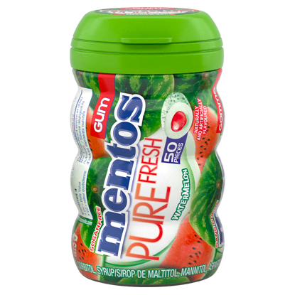 Mentos Pure Fresh Watermelon Bottle, 50 Pieces