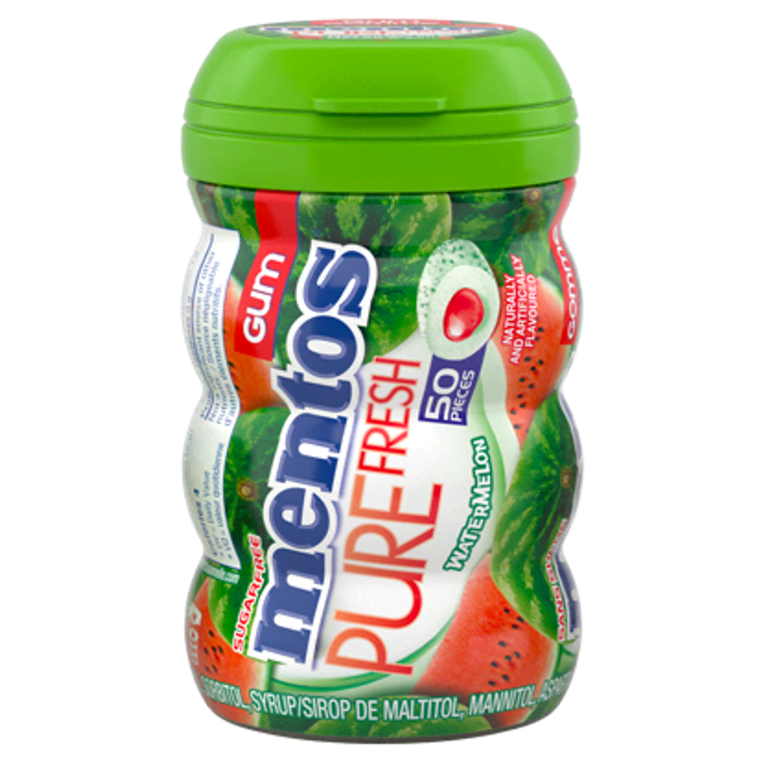 Mentos Pure Fresh Watermelon Bottle, 50 Pieces