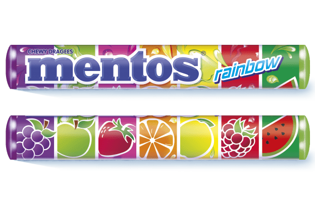 Mentos Rainbow Roll