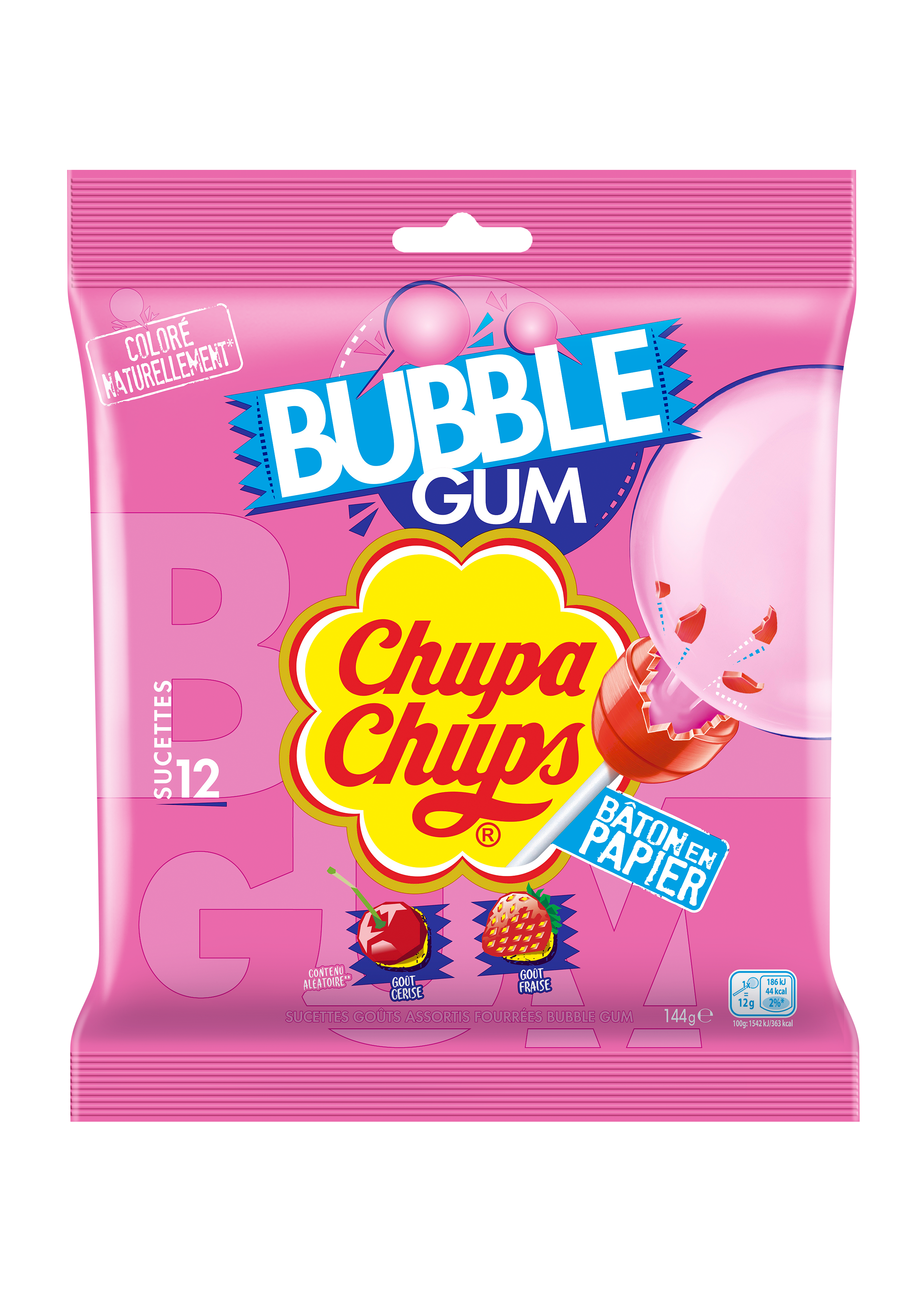 Sachet Bubble-Gum 12 sucettes