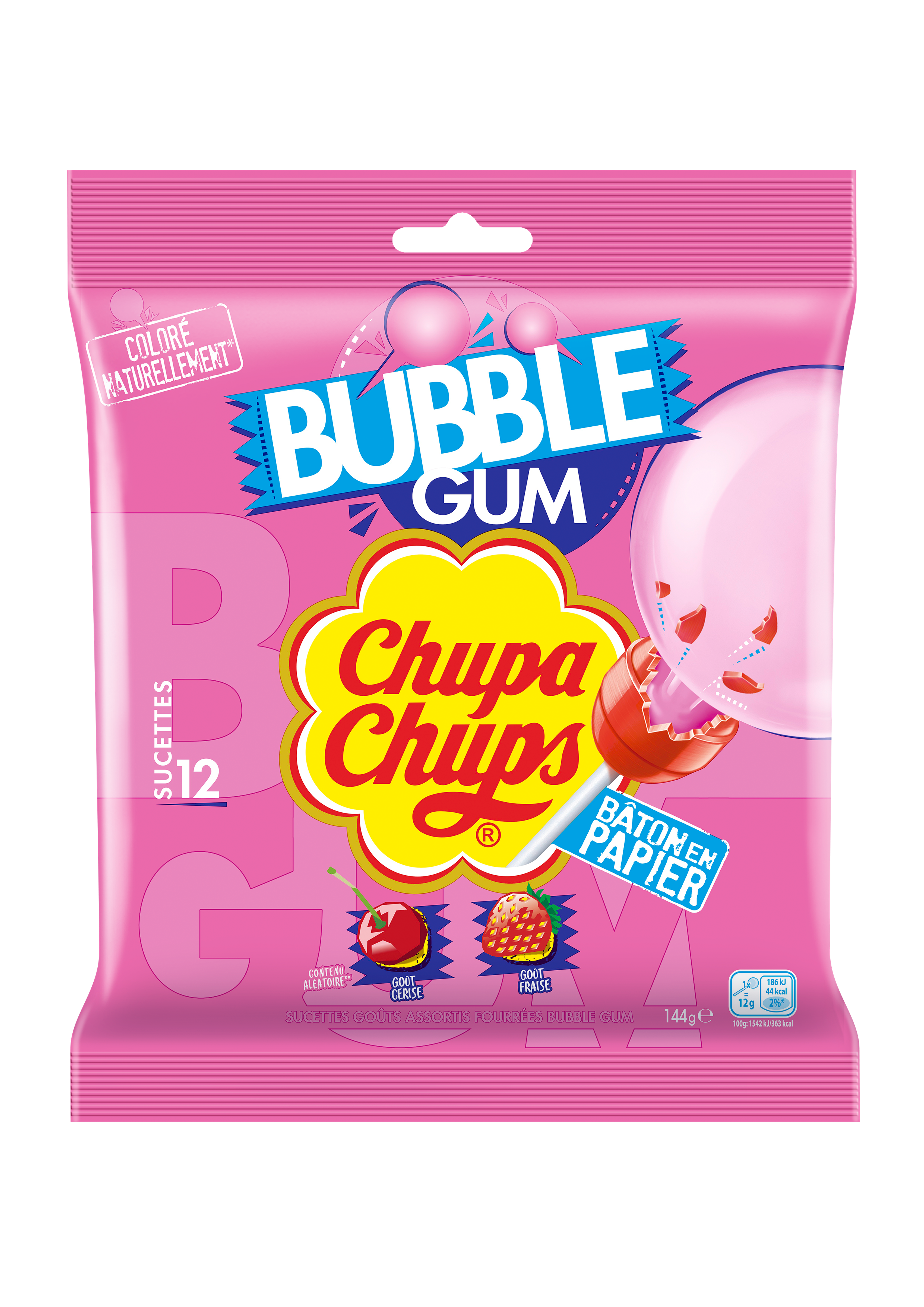 Sachet Bubble-Gum 12 sucettes
