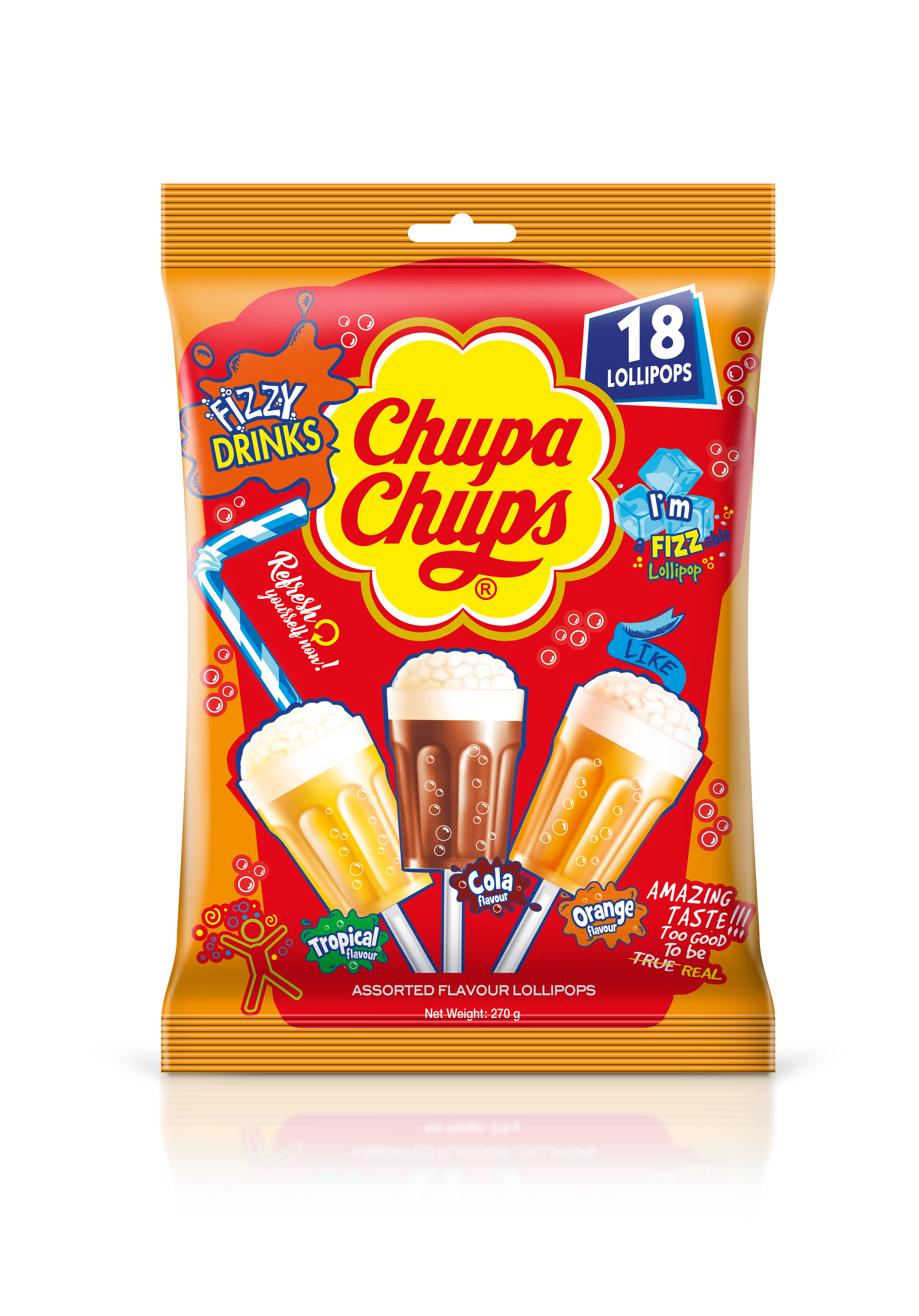 Fizzy Drink Lollipops 18 Piece Bag