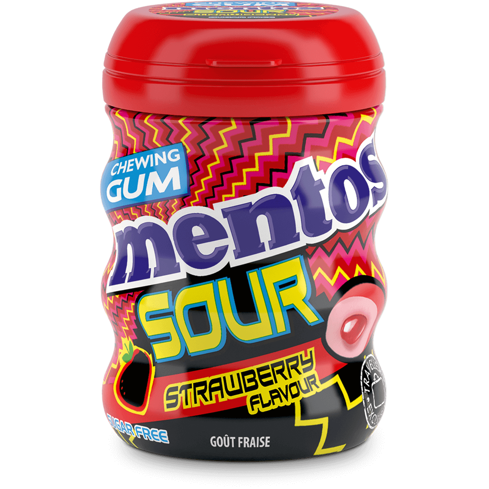 Mentos Gum Sour Strawberry | 68g EU